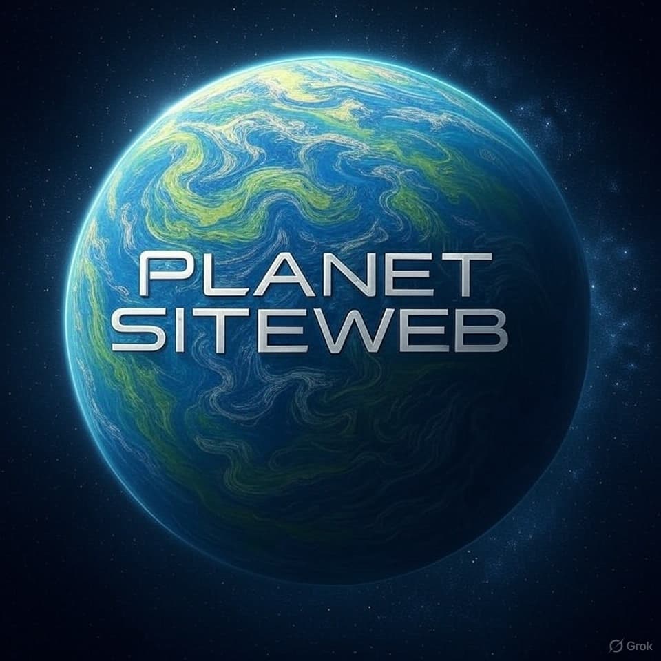 Presentation d un site moderne aux couleurs bleutees